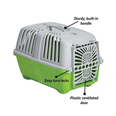 Show full view: MidWest Spree Hard-Sided Dog & Cat Kennel, Green, 19-in slide 6 of 8