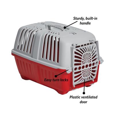 Show full view: MidWest Spree Hard-Sided Dog & Cat Kennel, Red, 19-in slide 6 of 8