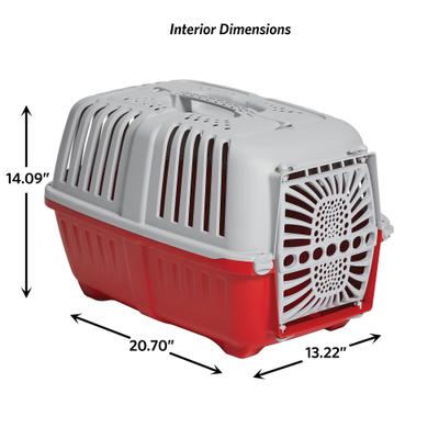 Show full view: MidWest Spree Hard-Sided Dog & Cat Kennel, Red, 22-in slide 3 of 7