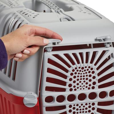 Show full view: MidWest Spree Hard-Sided Dog & Cat Kennel, Red, 22-in slide 6 of 7