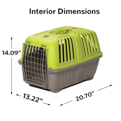 Show full view: MidWest Spree Plastic Dog & Cat Kennel, Green, 22-in slide 7 of 12