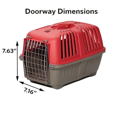 Show full view: MidWest Spree Plastic Dog & Cat Kennel, Red, 19-in slide 6 of 11