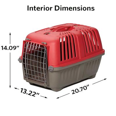 Show full view: MidWest Spree Plastic Dog & Cat Kennel, Red, 22-in slide 7 of 12