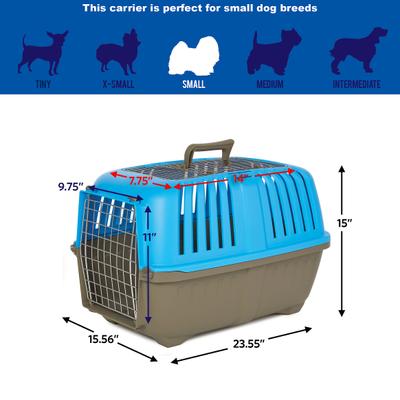 Show full view: MidWest Spree Two-Door Dog Carrier, Blue slide 6 of 7