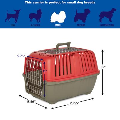 Show full view: MidWest Spree Two-Door Dog Carrier, Red slide 7 of 8