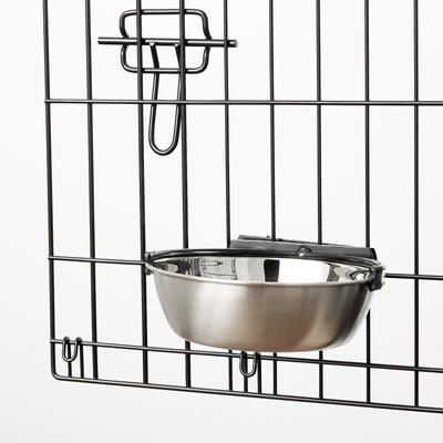 Show full view: MidWest Stainless Steel Snap'y Fit Dog Kennel Bowl, 2.5-cup slide 3 of 9