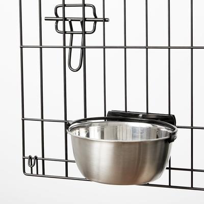 Show full view: MidWest Stainless Steel Snap'y Fit Dog Kennel Bowl, 4-cup slide 2 of 8