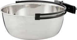 MidWest Stainless Steel Snap'y Fit Dog Kennel Bowl, 8 cup, bundle of 2