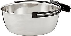 MidWest Stainless Steel Snap'y Fit Dog Kennel Bowl, 8 cup