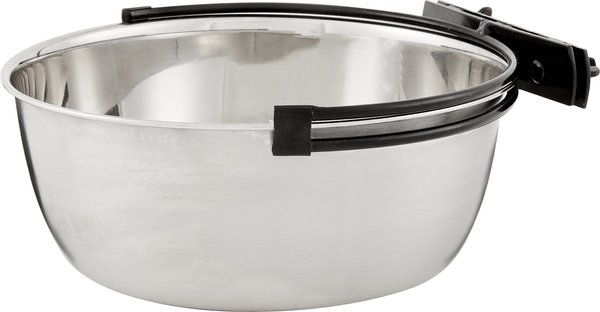 Show full view: MidWest Stainless Steel Snap'y Fit Dog Kennel Bowl, 8 cup slide 1 of 8