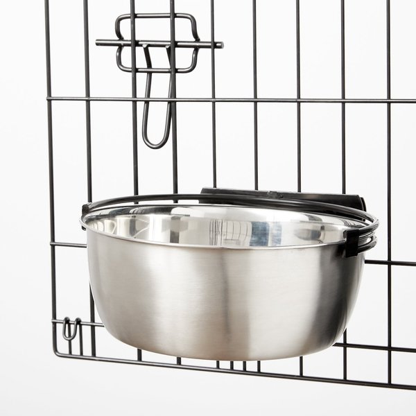Show full view: MidWest Stainless Steel Snap'y Fit Dog Kennel Bowl, 8 cup slide 2 of 8