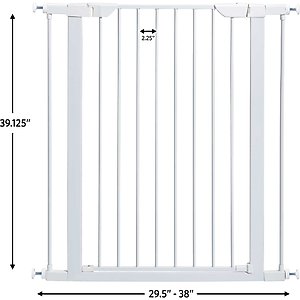 MidWest Steel Pet Gate, White, 39-in