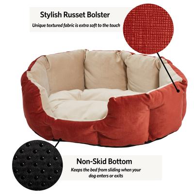 Show full view: MidWest Tulip Style Dog Bed, Medium, Russet slide 2 of 4