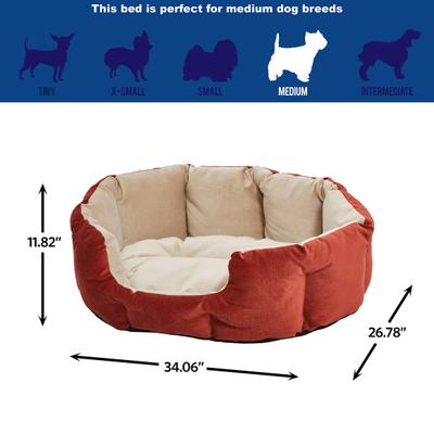 Show full view: MidWest Tulip Style Dog Bed, Medium, Russet slide 3 of 4