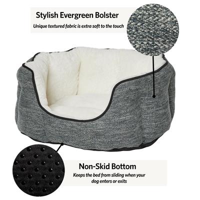 Show full view: MidWest Tulip Style Dog & Cat Bed, Evergreen, X-Small slide 3 of 4