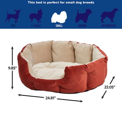 Show full view: MidWest Tulip Style Dog & Cat Bed, Russet, Small slide 4 of 4