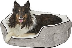 MidWest Tulip Style Dog & Cat Bed, Taupe, Small