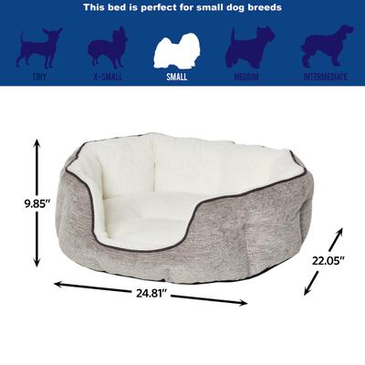 Show full view: MidWest Tulip Style Dog & Cat Bed, Taupe, Small slide 4 of 4