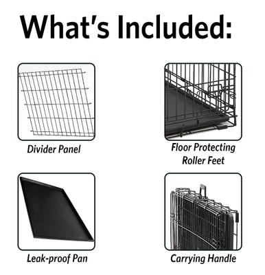 Show full view: MidWest Ultima Pro Double Door Collapsible Wire Dog Crate, 30 inch slide 4 of 7