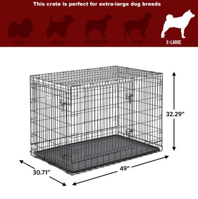 Show full view: MidWest Ultima Pro Double Door Collapsible Wire Dog Crate, 49 inch slide 4 of 8