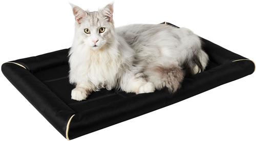 Show full view: MidWest Ultra Durable Bolster Cat & Dog Bed, Black, 30-inch slide 3 of 5