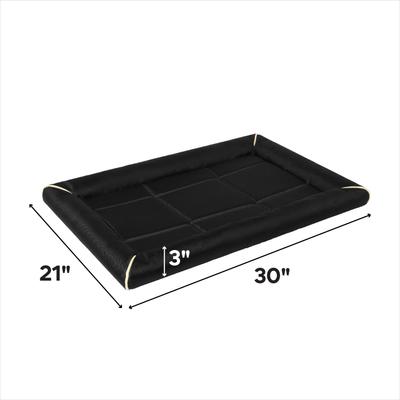 Show full view: MidWest Ultra Durable Bolster Cat & Dog Bed, Black, 30-inch slide 2 of 5