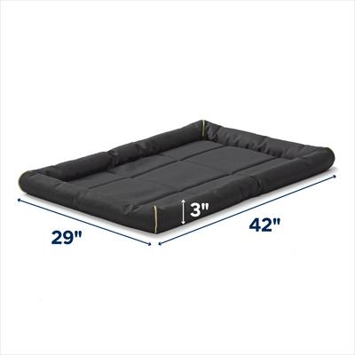 Show full view: MidWest Ultra Durable Bolster Cat & Dog Bed, Black, 42-inch slide 5 of 6