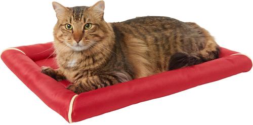 Show full view: MidWest Ultra Durable Bolster Cat & Dog Bed, Brick, 24-inch slide 3 of 5