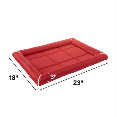 Show full view: MidWest Ultra Durable Bolster Cat & Dog Bed, Brick, 24-inch slide 2 of 5