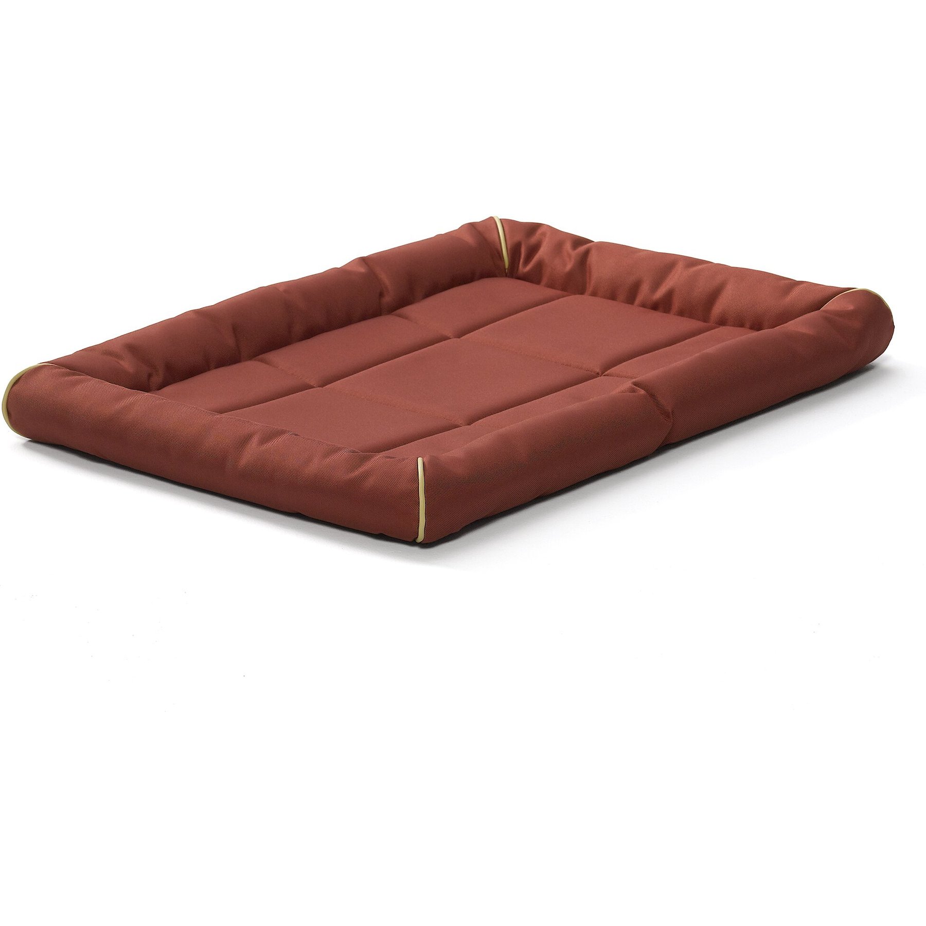 MidWest Ultra Durable Bolster Cat & Dog Bed, Brick, 30-inch