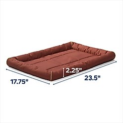 MidWest Ultra Durable Bolster Cat & Dog Bed, Brick, 36-inch slide 2 of 2