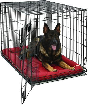 Show full view: MidWest Ultra Durable Bolster Cat & Dog Bed, Brick, 48-inch slide 4 of 5