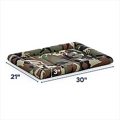 MidWest Ultra Durable Bolster Cat & Dog Bed, Green Camo, 30-inch slide 2 of 2