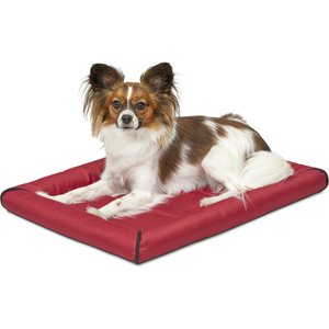 MidWest Ultra Durable Bolster Cat & Dog Bed, Red, 24-in