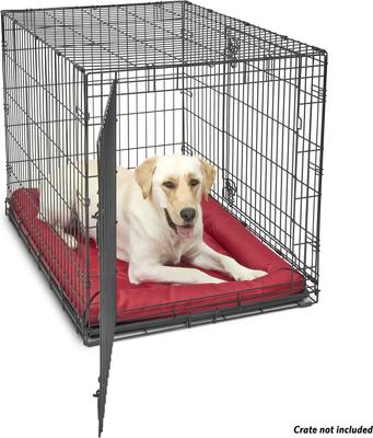 Show full view: MidWest Ultra Durable Bolster Cat & Dog Bed, Red, 42-in slide 3 of 5
