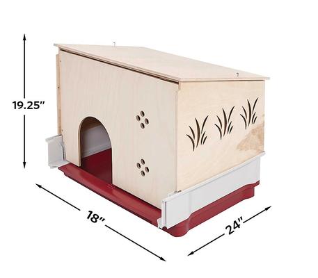 Show full view: MidWest Wabbitat Deluxe Rabbit Home Wood Hut Expansion slide 3 of 6