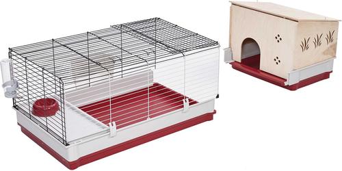 Show full view: MidWest Wabbitat Deluxe Rabbit Home Wood Hut Expansion slide 5 of 6