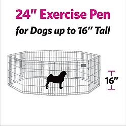 MidWest Wire Dog Exercise Pen with Full MAX Lock Door, Blue, 24-in slide 2 of 5