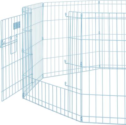 Show full view: MidWest Wire Dog Exercise Pen with Full MAX Lock Door, Blue, 24-in slide 5 of 6