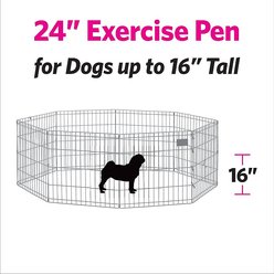 MidWest Wire Dog Exercise Pen with Full MAX Lock Door, Pink, 24-in slide 2 of 5