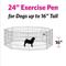 Show in main carousel: MidWest Wire Dog Exercise Pen with Step-Thru Door, Black E-Coat, 24-in + Exercise Pen Top Sunscreen Accessory, Square Configuration, Black slide 3 of 9