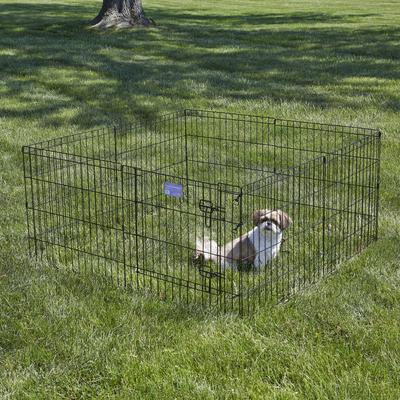 Show full view: MidWest Wire Dog Exercise Pen with Step-Thru Door, Black E-Coat, 24-in slide 4 of 11