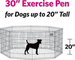 MidWest Wire Dog Exercise Pen with Step-Thru Door, Black E-Coat, 30-in slide 2 of 9