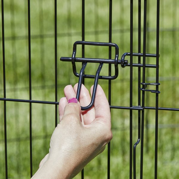 Show full view: MidWest Wire Dog Exercise Pen with Step-Thru Door, Black E-Coat, 30-in slide 6 of 11