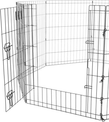 Show full view: MidWest Wire Dog Exercise Pen with Step-Thru Door, Black E-Coat, 30-in slide 9 of 12