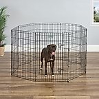 MidWest Wire Dog Exercise Pen with Step-Thru Door, Black E-Coat, 36-in