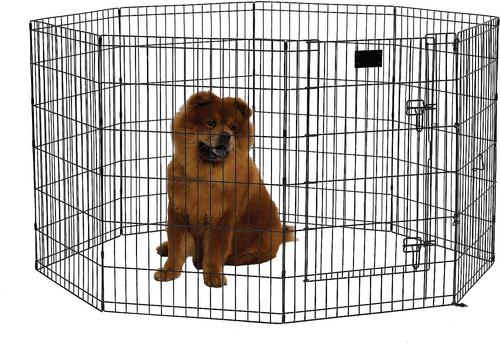 Show full view: MidWest Wire Dog Exercise Pen with Step-Thru Door, Black E-Coat, 36-in slide 6 of 12