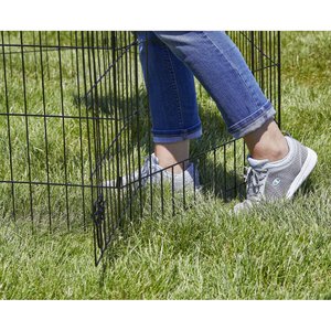 MidWest Wire Dog Exercise Pen with Step-Thru Door, Black E-Coat, 36-in