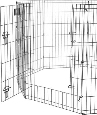 Show full view: MidWest Wire Dog Exercise Pen with Step-Thru Door, Black E-Coat, 36-in slide 9 of 12