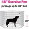 Show in main carousel: MidWest Wire Dog Exercise Pen with Step-Thru Door, Black E-Coat, 48-in + Exercise Pen Top Sunscreen Accessory, Square Configuration, Black slide 3 of 9